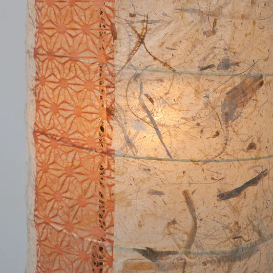 和紙フロアライト 和紙照明フロア 日本の和紙ランプ 和風フロアライト 手作り和紙照明 薄紙フロアライト モダン和紙照明 和紙照明デザイン 伝統的な和紙照明-和風照明フロアライト-和風照明フロアライト-トランク B-130-バナナ紙×麻葉煉瓦-白熱電球25W付属