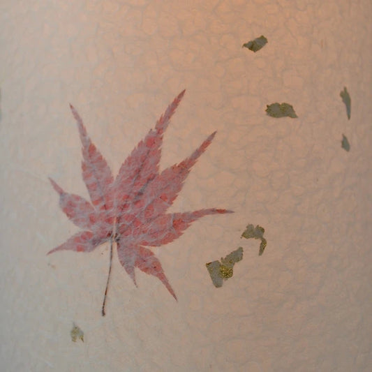 和紙フロアライト 和紙照明フロア 日本の和紙ランプ 和風フロアライト 手作り和紙照明 薄紙フロアライト モダン和紙照明 和紙照明デザイン 伝統的な和紙照明 和風照明 フロアライト roll SF-2019A 金箔入り手漉き美濃和紙 金箔もみじ 白熱電球25W付属