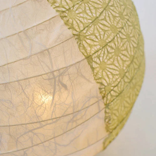 和紙テーブルライト 和紙照明テーブル 日本の和紙ライト 和風テーブルライト 手作り和紙照明 薄紙テーブルライト モダン和紙ライト 和紙ライトデザイン 伝統的な和紙照明 和風照明テーブルライト グローブ B-25 雲龍ベージュ×麻葉萌葱(2面) 白熱電球25W付属