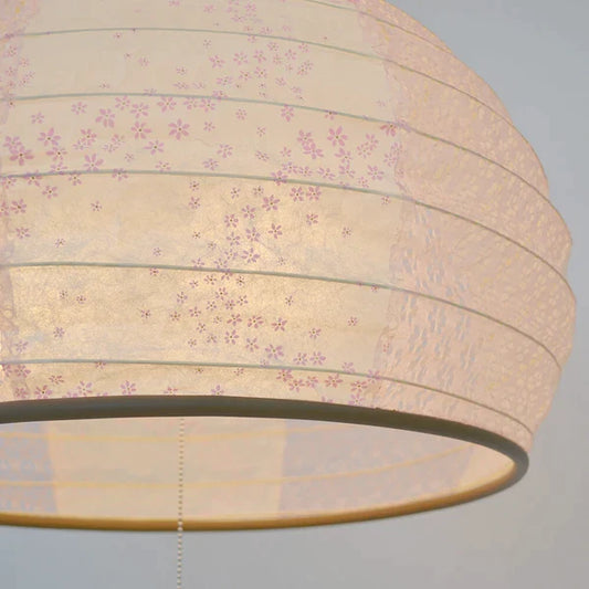 和紙ペンダントライト-和紙照明ペンダント-日本の和紙ランプ-和風ペンダントライト-手作り和紙照明-薄紙ペンダントライト-モダン和紙照明-和紙照明デザイン-伝統的な和紙照明-8畳用照明-3灯-ペンダントライト-イグルー-spn3-1026-花舞ピンク-小梅ピンク-電球別売