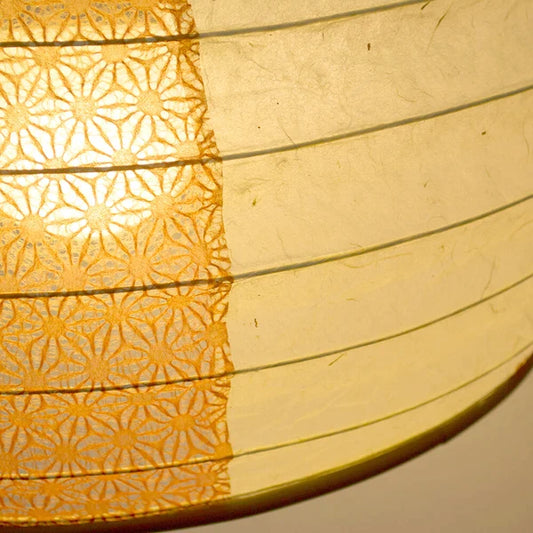 和紙ペンダントライト-和紙照明ペンダント-日本の和紙ランプ-和風ペンダントライト-手作り和紙照明-薄紙ペンダントライト-モダン和紙照明-和紙照明デザイン-伝統的な和紙照明-8畳用照明-3灯ペンダントライト-ドーム-spn3-1019-麻葉煉瓦-電球別売