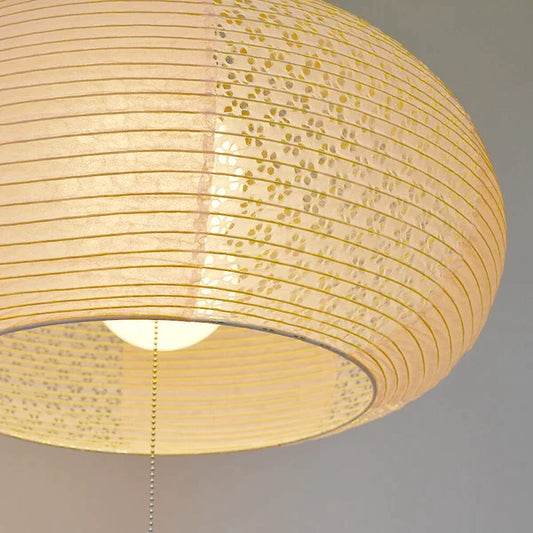 和紙ペンダントライト-和紙照明ペンダント-日本の和紙ランプ-和風ペンダントライト-手作り和紙照明-薄紙ペンダントライト-モダン和紙照明-和紙照明デザイン-伝統的な和紙照明-6畳用照明-2灯ペンダントライト-チェストナット-spn2-1018-雨だれピンク-小梅ピンク-電球別売