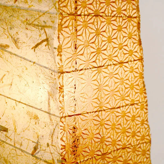 和紙フロアライト 和紙照明フロア 日本の和紙ランプ 和風フロアライト 手作り和紙照明 薄紙フロアライト モダン和紙照明 和紙照明デザイン 伝統的な和紙照明-和風照明フロアライト-和風照明フロアライト ツリー B-150 バナナ紙×麻葉唐茶 白熱電球25W付属