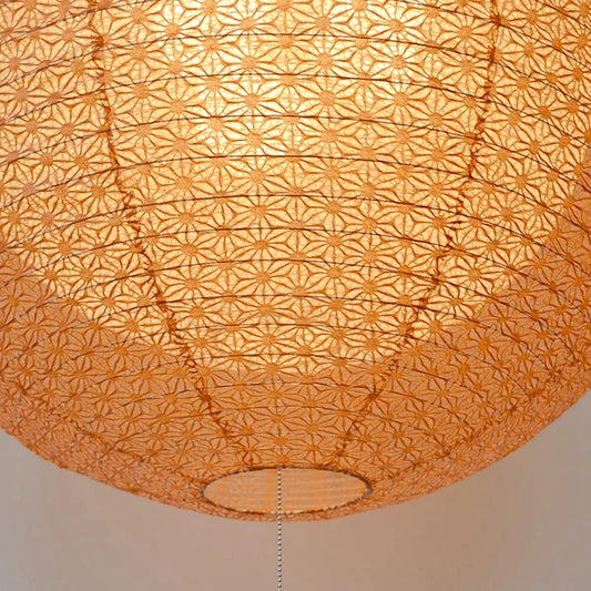 和紙ペンダントライト-和紙照明ペンダント-日本の和紙ランプ-和風ペンダントライト-手作り和紙照明-薄紙ペンダントライト-モダン和紙照明-和紙照明デザイン-伝統的な和紙照明-8畳用照明-二重提灯-3灯ペンダントライト-バド-55cmタイプ-spn3-1102-麻葉煉瓦in春雨白-電球別売