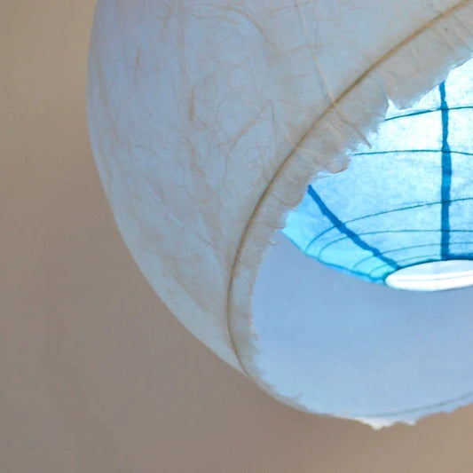 和紙ペンダントライト-和紙照明ペンダント-日本の和紙ランプ-和風ペンダントライト-手作り和紙照明-薄紙ペンダントライト-モダン和紙照明-和紙照明デザイン-伝統的な和紙照明-玄関照明-廊下照明-1灯ペンダントライト-月のあかり-pa-450-ld-深海-moon-電球別売